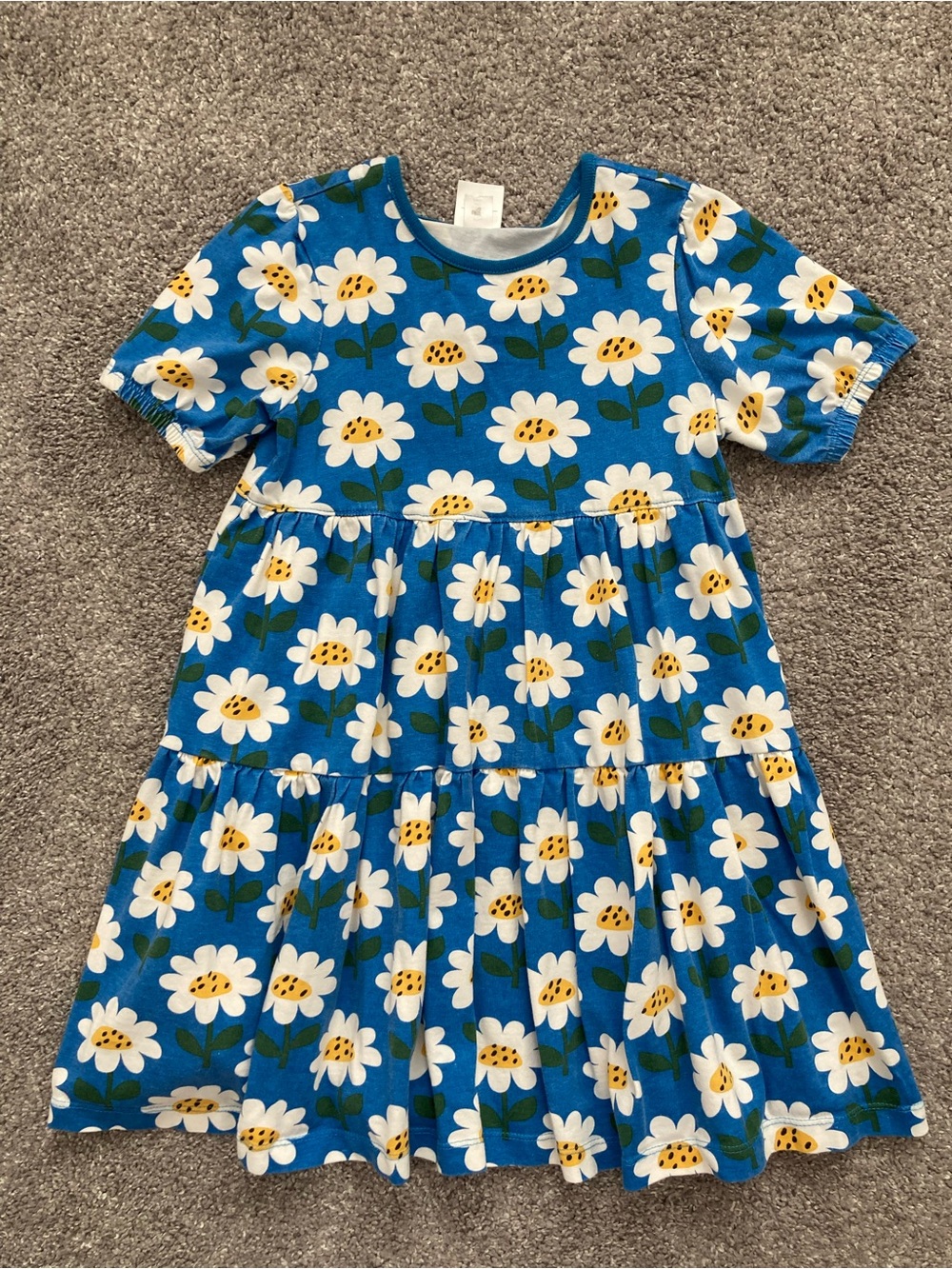 Hanna Andersson Blue Daisy Tiered Dress